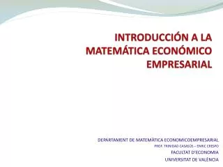 introducci n a la matem tica econ mico empresarial