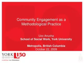 Community Engagement as a Methodological Practice