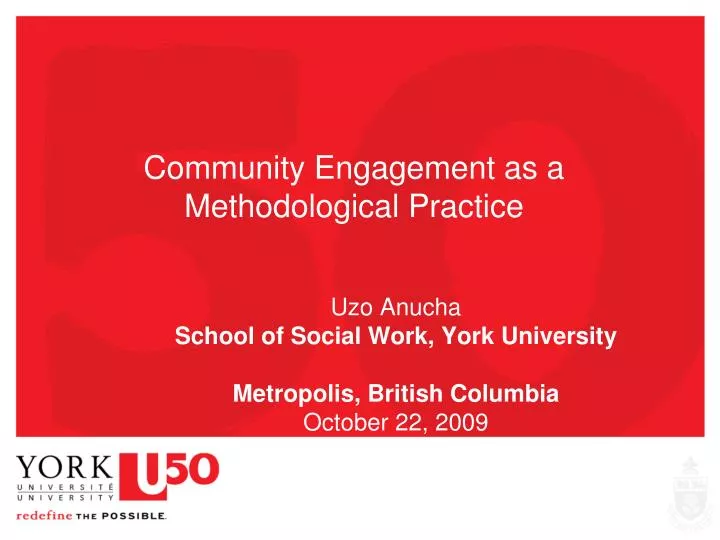 community engagement as a methodological practice