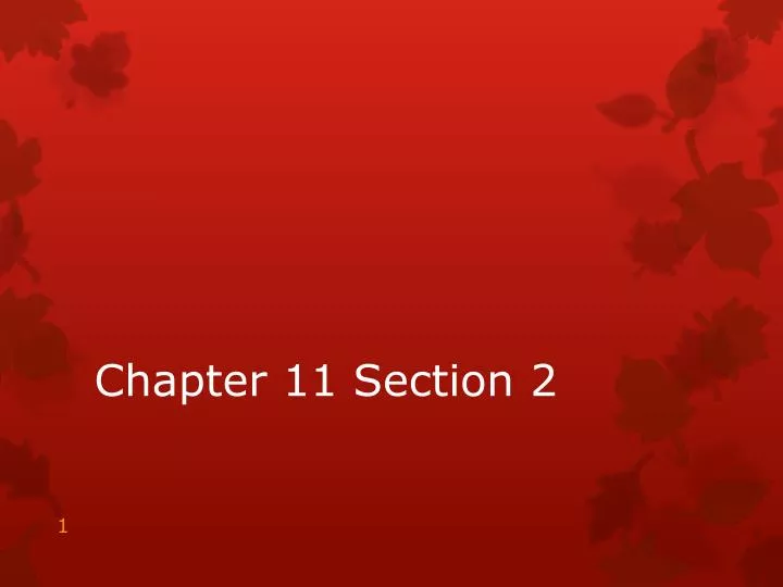chapter 11 section 2