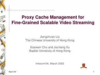 Proxy Cache Management for Fine-Grained Scalable Video Streaming