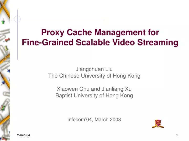 proxy cache management for fine grained scalable video streaming