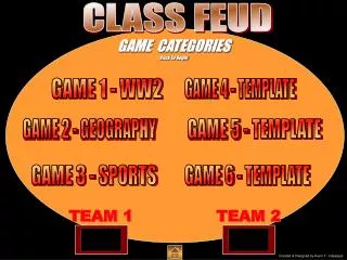 GAME CATEGORIES Click To Begin