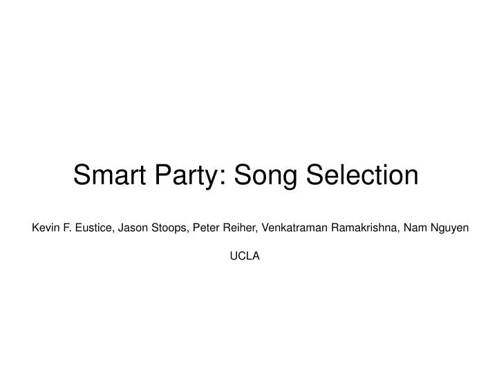 smart party song selection