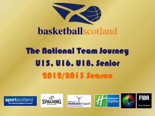 The National Team Journey U15, U16, U18, Senior 2012/2013 Season