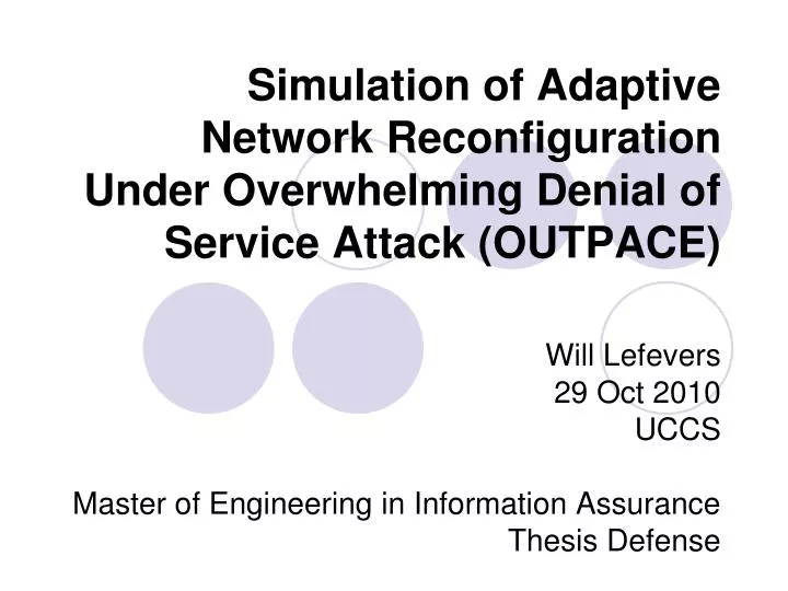 will lefevers 29 oct 2010 uccs master of engineering in information assurance thesis defense