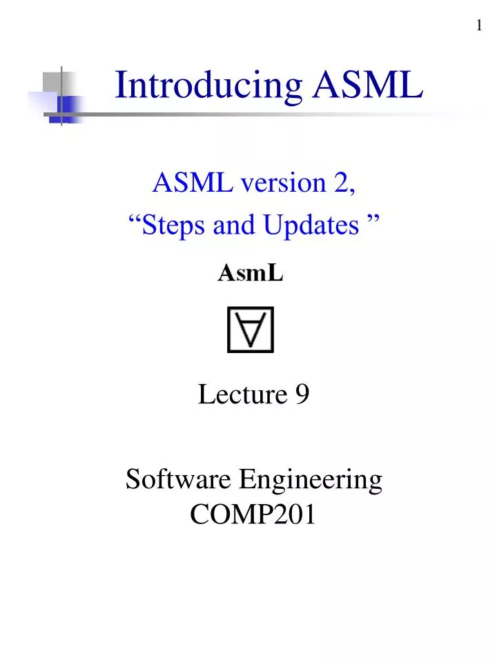 introducing asml