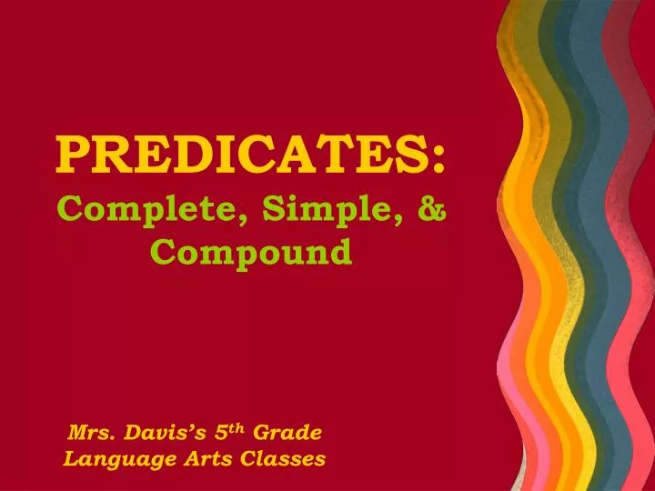 predicates complete simple compound