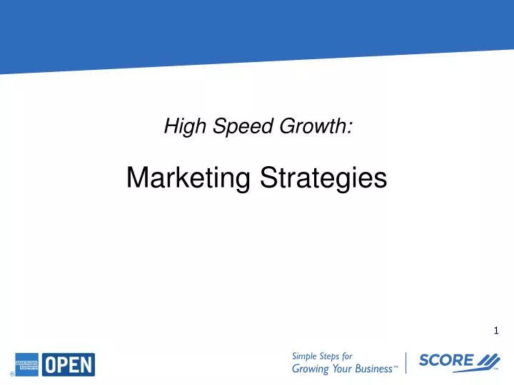 high speed growth marketing strategies