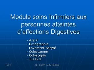 module soins infirmiers aux personnes atteintes d affections digestives