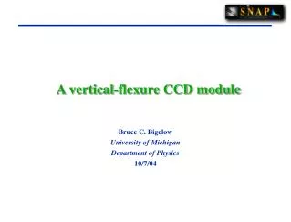 A vertical-flexure CCD module