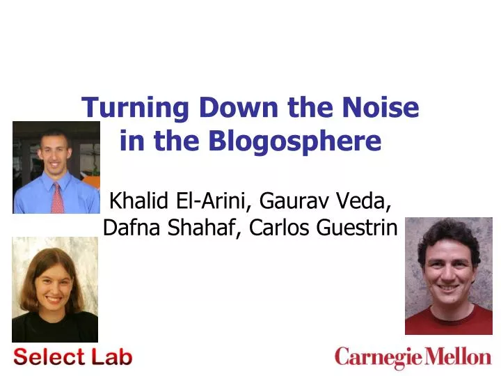 turning down the noise in the blogosphere