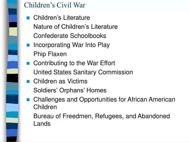 children s civil war