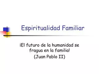 espiritualidad familiar