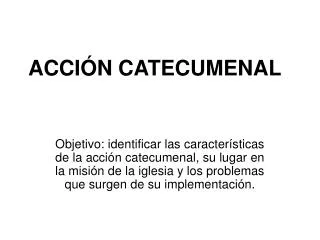 acci n catecumenal