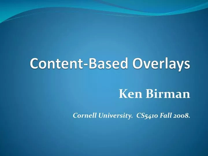 content based overlays