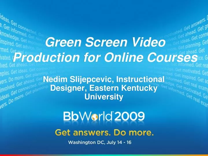 green screen video production for online courses