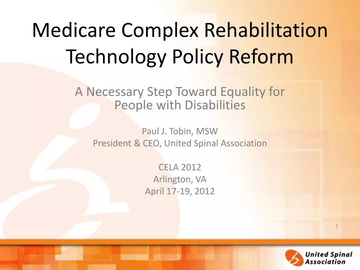 medicare complex rehabilitation technology policy reform