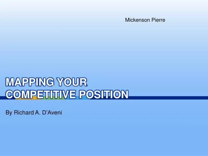 mapping your competitive position