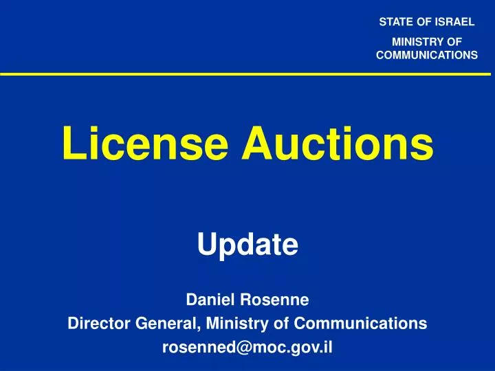 license auctions