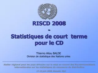 riscd 2008 statistiques de court terme pour le cd