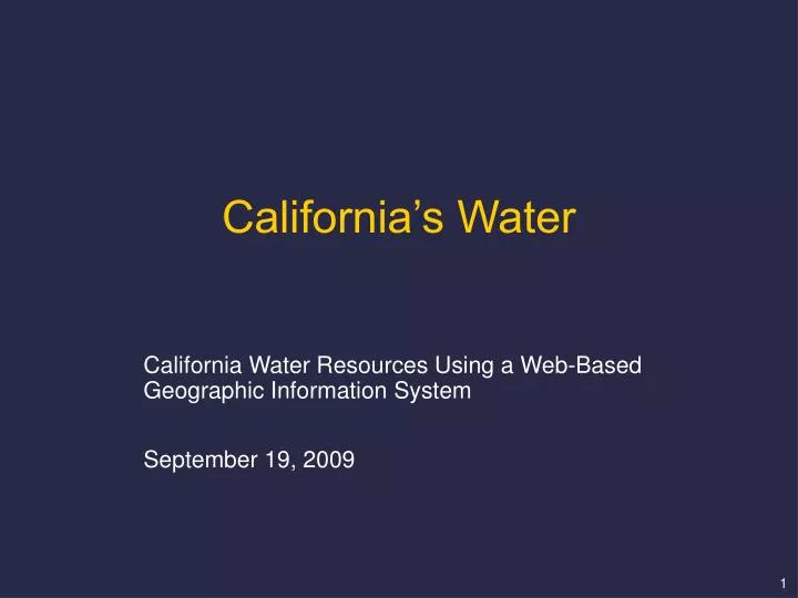 california s water