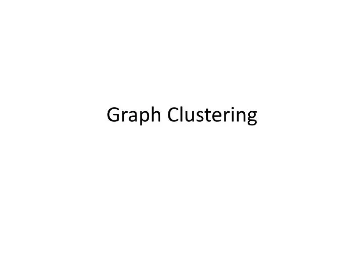 graph clustering