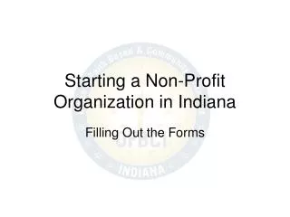 Starting a Non-Profit Organization in Indiana