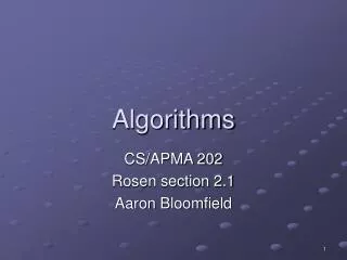 Algorithms