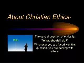 About Christian Ethics-