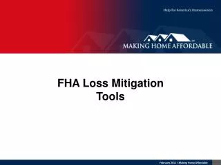 FHA Loss Mitigation Tools