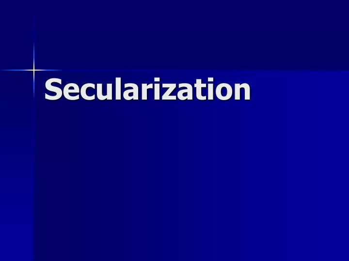 secularization