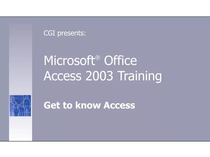 microsoft office access 2003 training