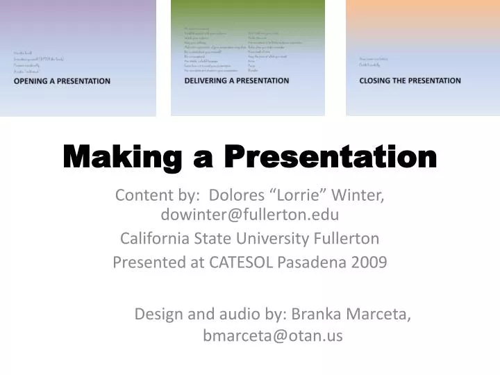 making a presentation