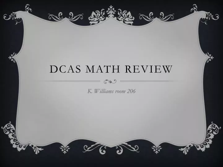dcas math review