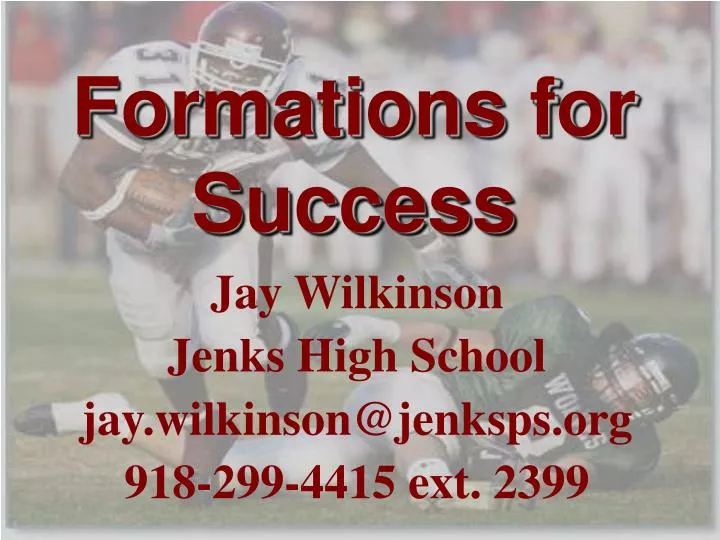 formations for success