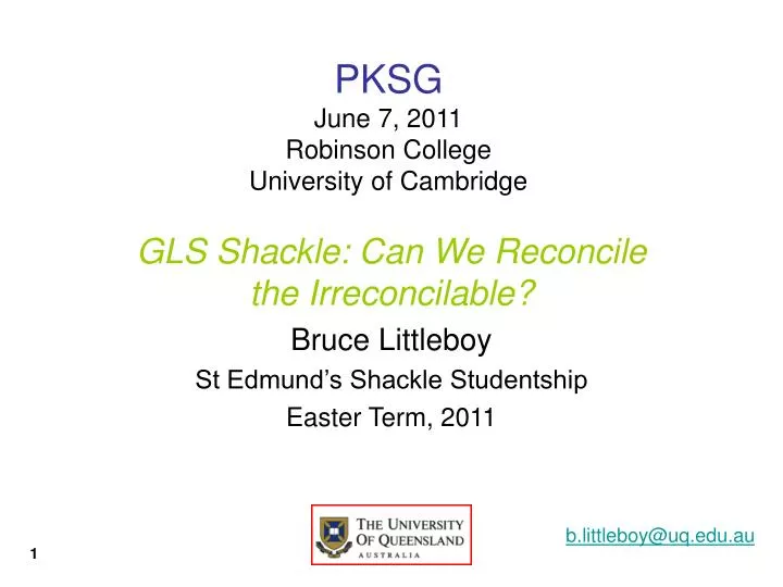 pksg june 7 2011 robinson college university of cambridge
