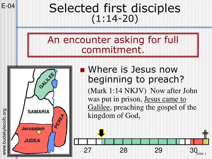 selected first disciples 1 14 20