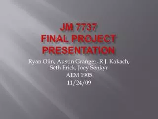 JM 7737 Final project presentation