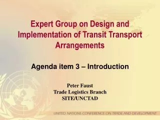 Expert Group on Design and Implementation of Transit Transport Arrangements