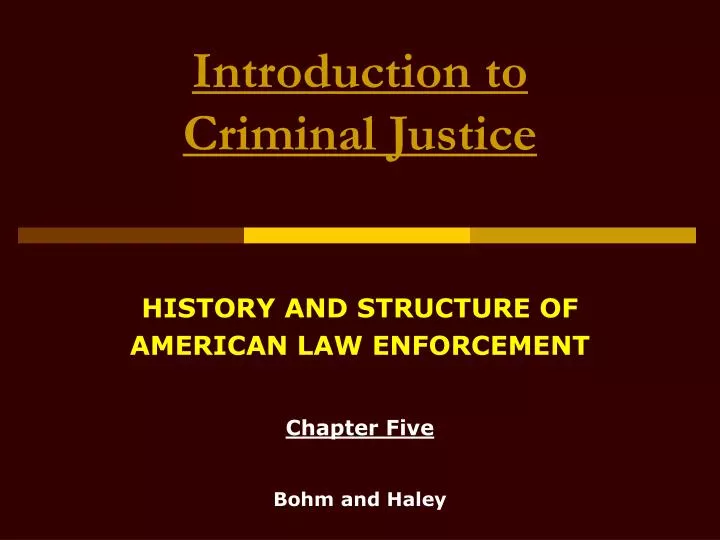 introduction to criminal justice