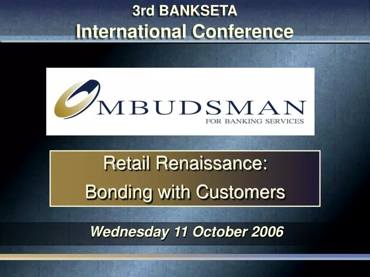 3rd bankseta international conference