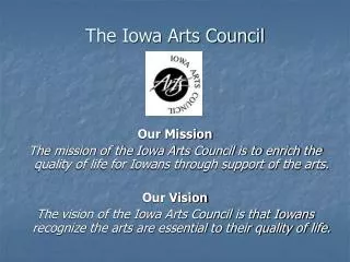 The Iowa Arts Council