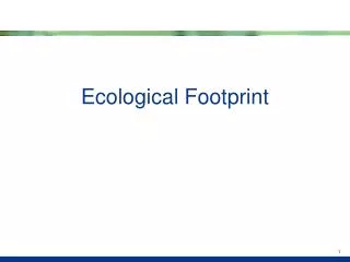 Ecological Footprint