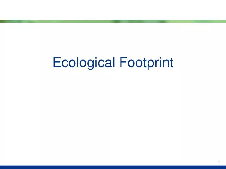 ecological footprint