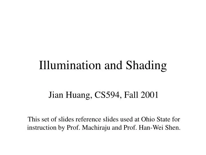 illumination and shading