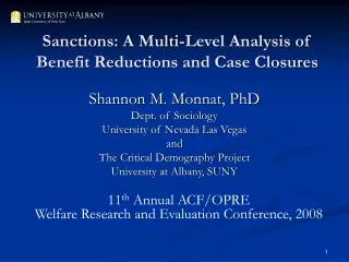 Sanctions: A Multi-Level Analysis of Benefit Reductions and Case Closures