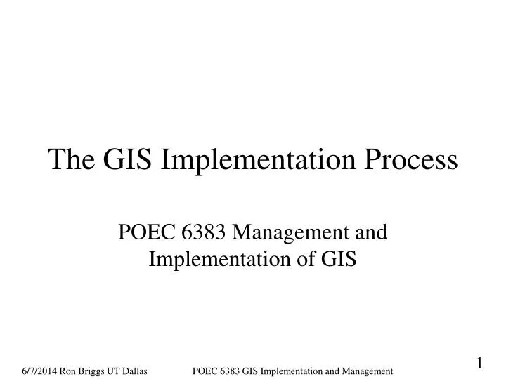 the gis implementation process
