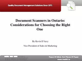 document scanners in ontario: considerations for choosing t