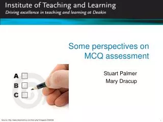Some perspectives on MCQ assessment